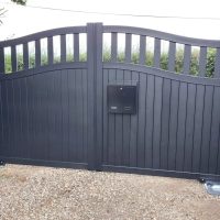 Black finish Esher Aluminium Gates