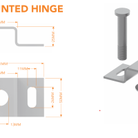 Surface mounted hinge