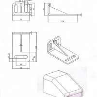 Adjustable, rear mounted hinges.