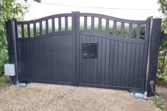 Black finish Esher Aluminium Gates
