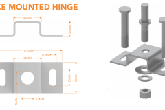 Surface mounted hinge