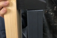 Right angle hinge mounting