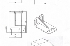 Adjustable, rear mounted hinges.